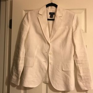 Brooks brothers white linen blazer. Size 4